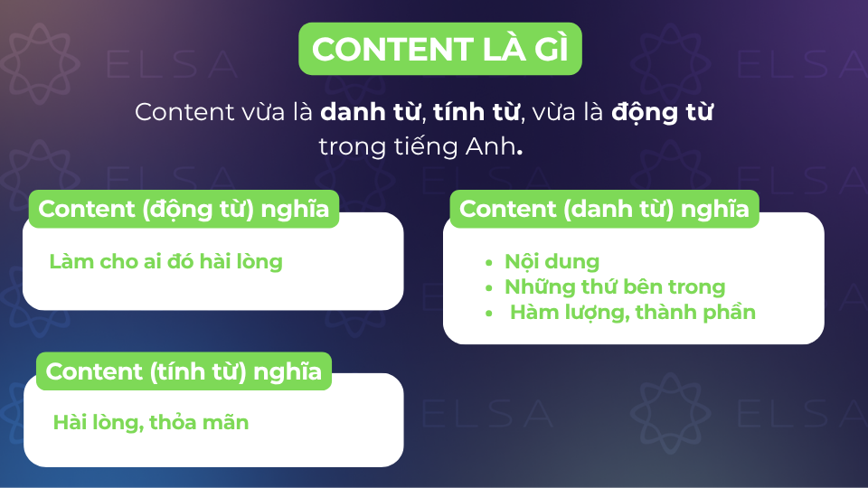 Content là gì trong tiếng Anh? Giải thích chi tiết từ A đến Z 4 content là gì trong tiếng anh - Hình 1