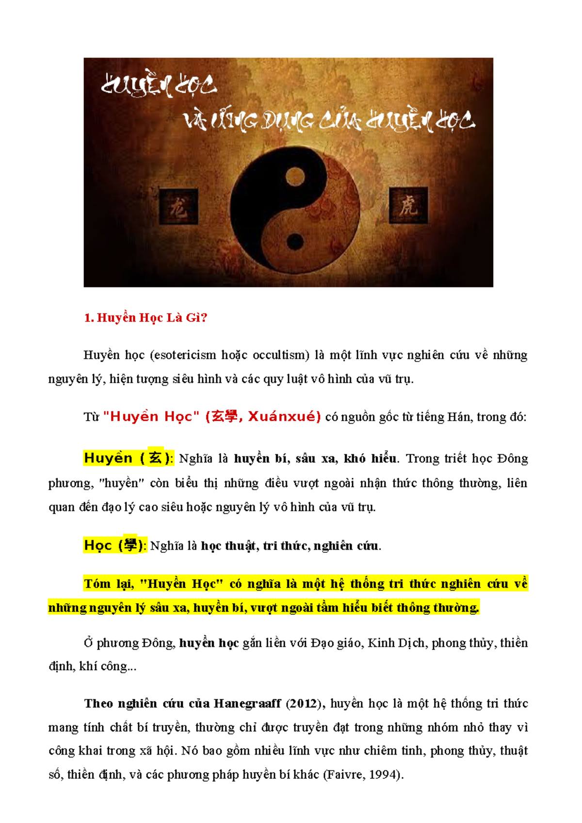 huyền học tiếng anh là gì - Hình 1